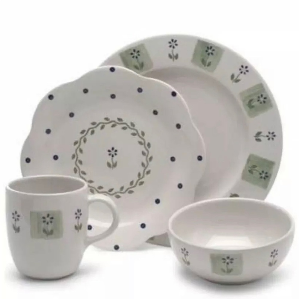 Choices by pfaltzgraff clover hill floral collection 4 piece place setting